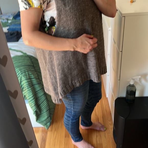 Sleeveless turtleneck - Heather brown - tall turtleneck sz S-M - Picture 2 of 11